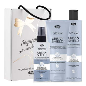 Подарунковий набір засобів догляду Urban Shield для захисту від міских забруднень, 250+150+75мл - фото 1