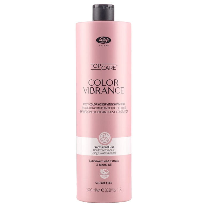 Кислотный шампунь после окрашивания Lisap Color Vibrance post-color shampoo, 1000мл  - фото 1