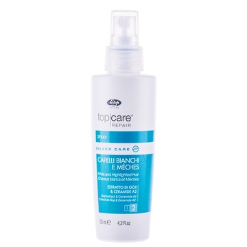 Спрей для догляду за освітленим, знебарвленим та сивим волоссям Lisap Silver Care spray, 125мл