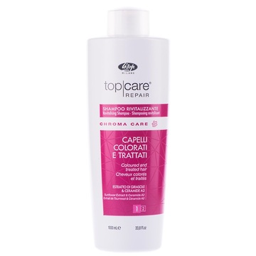 Оживляющий шампунь для окрашенных волос Lisap Chroma Care revitalising shampoo, 1000мл