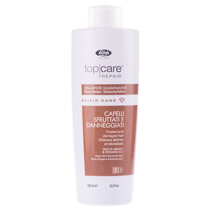 Шампунь для блеска волос Lisap Elixir Care shining shampoo, 1000мл - фото 1